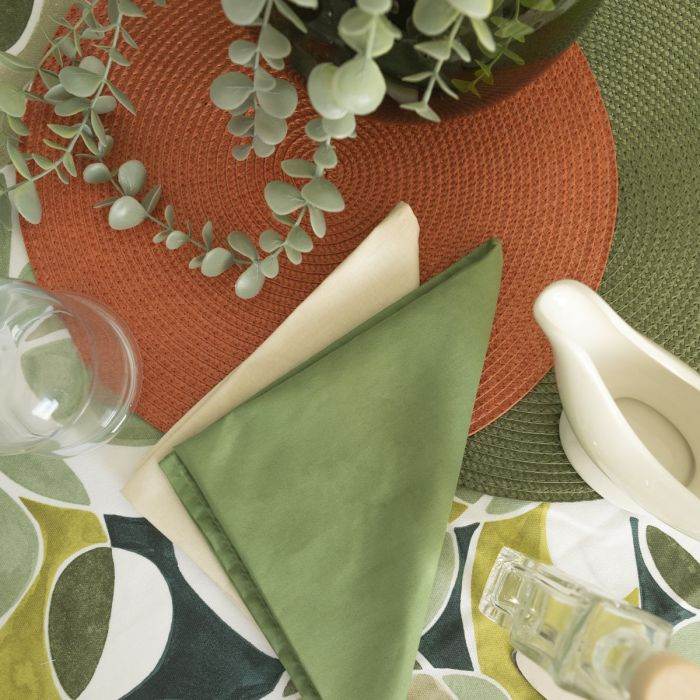 Tovaglia stampata con tovaglioli Biancheria Ellisse Tov MC Maestri Cotonieri - evabiancheria